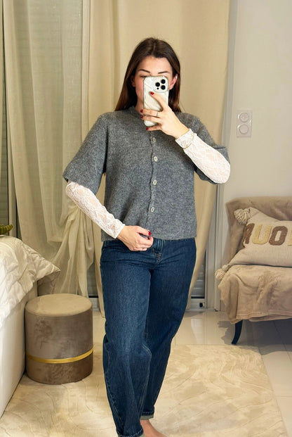 Louisa - Jean Mom Fit - Indigo Brut Taille Haute Coupe Ample